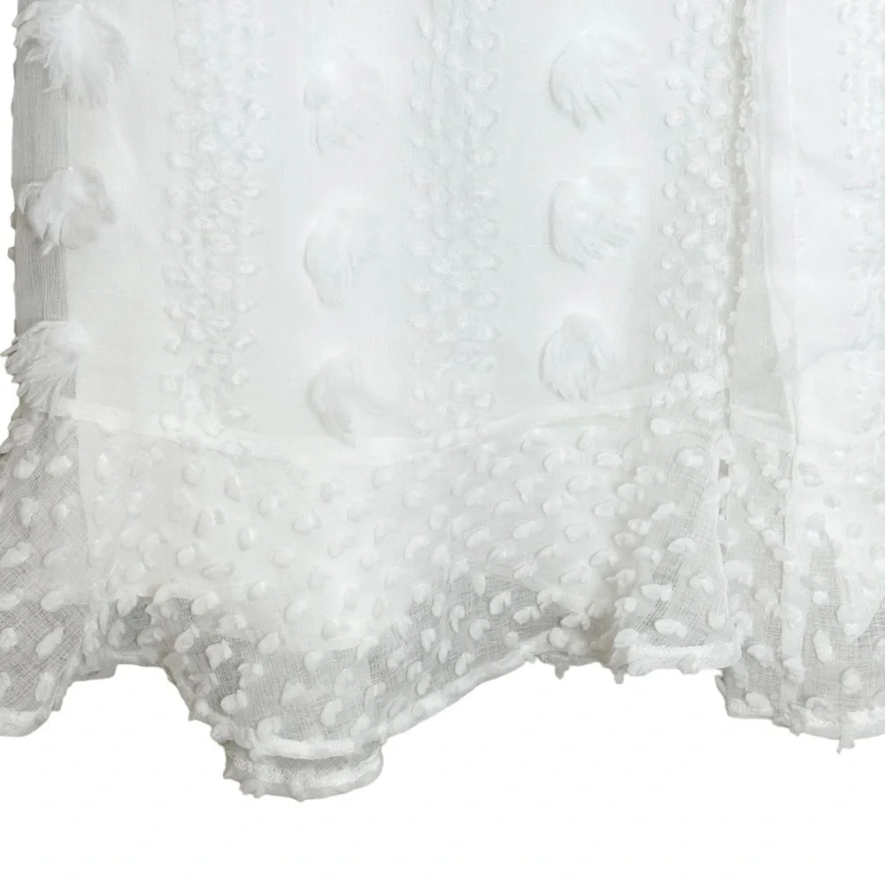 NWT Savi Mom Large Aurora Embellished Belted Maternity White Dress - Picture 4 of 9
